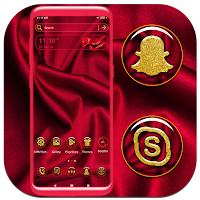 Red Silk Launcher Theme