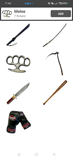 Sticker Weapon FFF FF Screen 2
