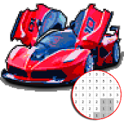 Car Color By Number - Pixel Art