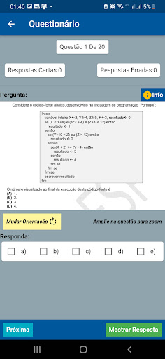Android application SIMULADO INFORMÁTICA CONCURSO screenshort