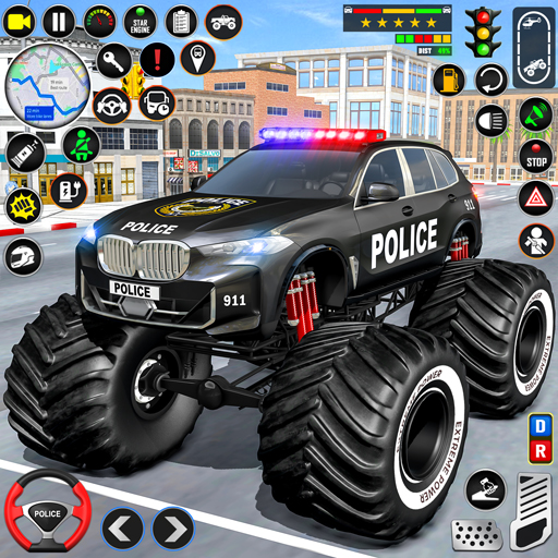 Police Monster Truck Car Games  Icon