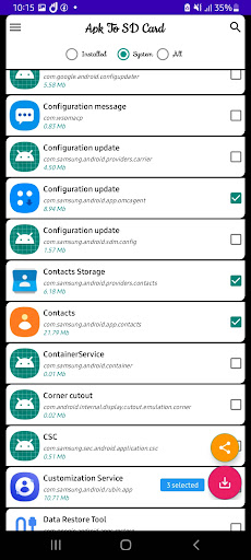 APK extractor , share or save Screen 2