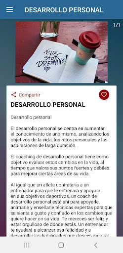 Android application Desarrollo Personal screenshort