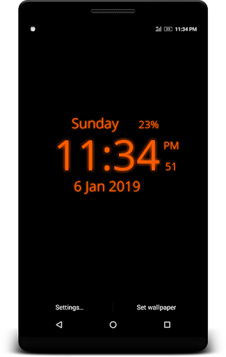 Digital Clock Live Wallpaper Screen 3