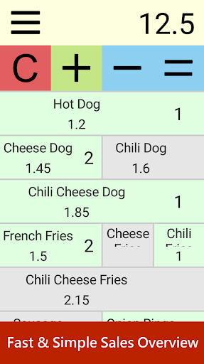 Android application Product Calculator screenshort