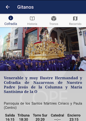 Android application Semana Santa Málaga COPE screenshort