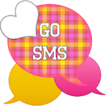 GO SMS - Pink Yellow Plaid 2 icon