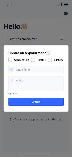 Android application Appointments screenshort