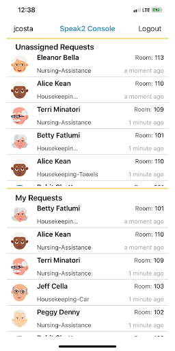 Android application Speak2 Staff Live screenshort