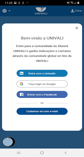 Android application Alumni UNIVALI screenshort