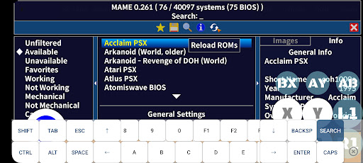 Android application MAME 0245 screenshort