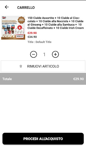 Android application Cuore Nero Caffè screenshort