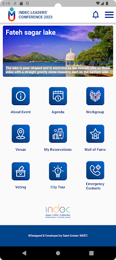 Android application SGINDEC Engage screenshort
