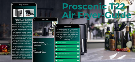 Proscenic T22 Air Fryer-Guide Screen 2