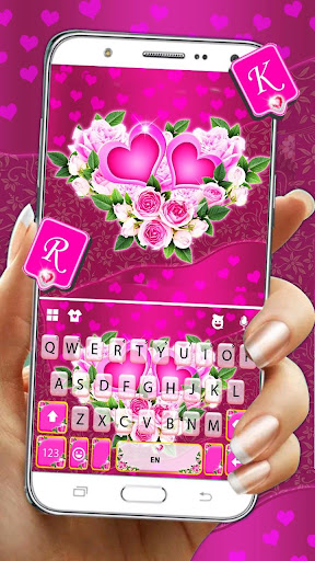 Android application Pink Rose Flower Theme screenshort