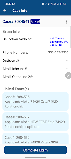 Medipro Direct - Examiner Screen 2