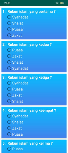 Kuis Rukun Islam Screen 2