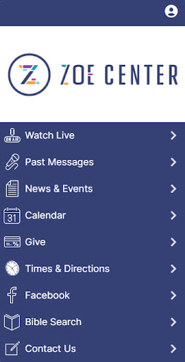 Android application Zoe Christian Fellowship screenshort