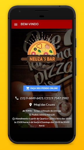 Android application Neuzas Bar e Pizzaria screenshort