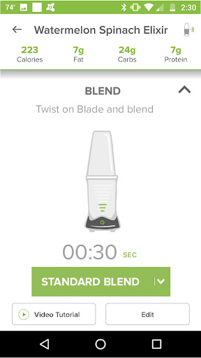 Android application NutriBullet Balance screenshort
