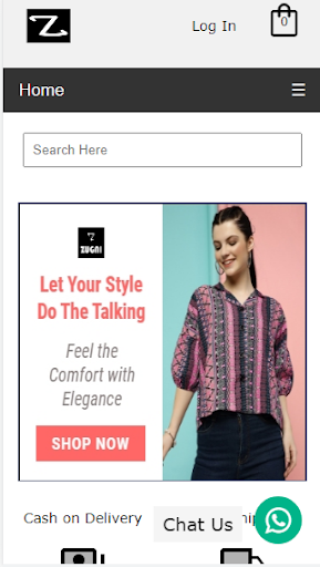 Android application ZUGNI : Online Shopping India screenshort