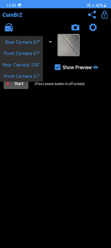 CamBr2 record when screen off Screen 3