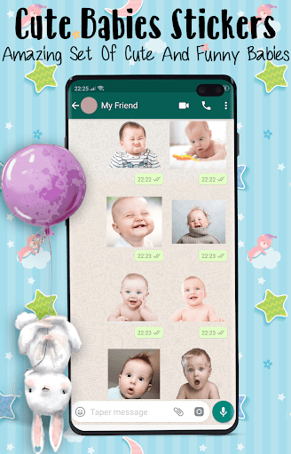 Android application Babies Stickers for Whatsapp screenshort