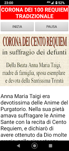 Android application Corona dei 100 Requiem screenshort