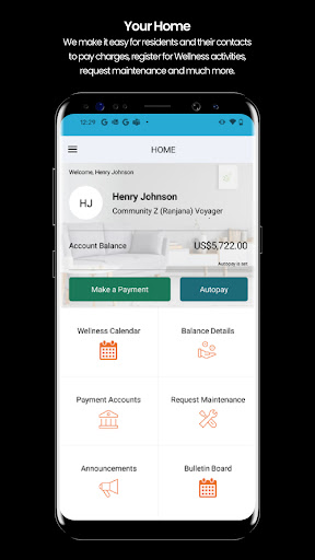 Android application RentCafe SeniorLiving Resident screenshort