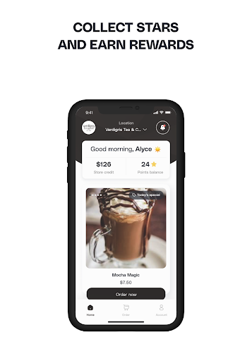 Android application Verdigris Tea & Chocolate screenshort