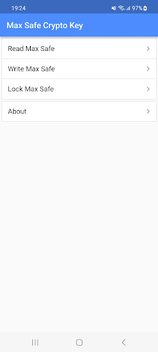 Android application Max Safe Crypto Key screenshort