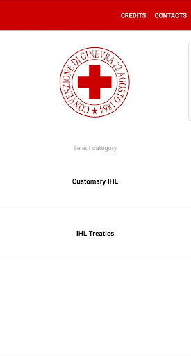 Android application International Humanitarian Law screenshort