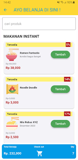 E-Warung Screen 3