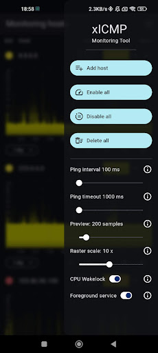 xICMP Monitoring tool Screen 3