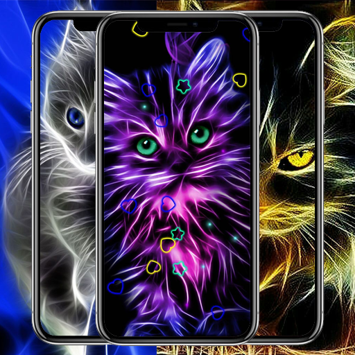 Neon Cat Live Wallpapers