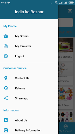 Android application India ka Bazaar screenshort
