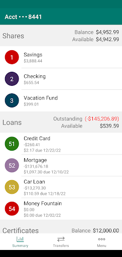 Mint Valley FCU Screen 2