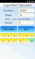screenshot of Logarithm Calculator Pro