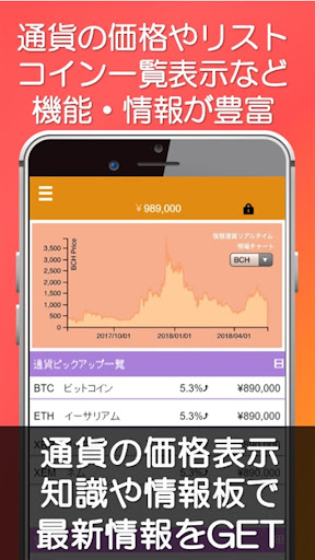 Android application 仮想通貨チャート～資産構築シュミレーション～ニュース＆管理 screenshort