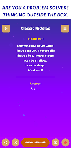 Screenshot of Tricky Riddles with Answers