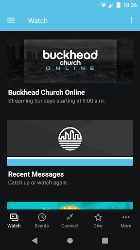 Android application Buckhead Church screenshort