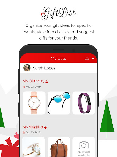 Android application GiftList – Plan & Share Lists screenshort