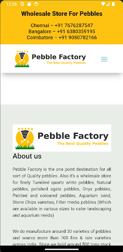 Pebble Factory Screen 2