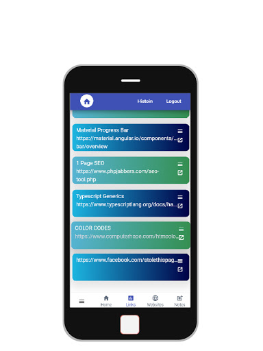 Histoin - Save links and notes Screenshot 1 - AppWisp.com