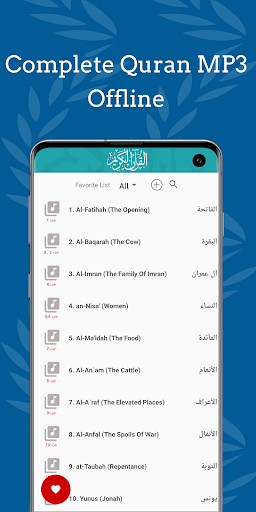 Android application Mustafa Ismail Quran Offline screenshort