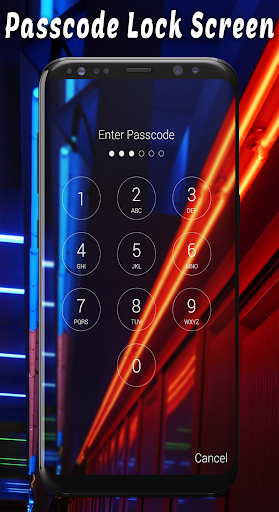 Neon Lamp Passcode Lock Screen Screen 2