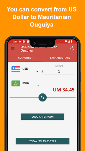 US Dollar to Mauritanian Ougui Screen 2