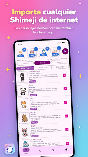 Shimeji:Compañeros de Pantalla screenshot 5