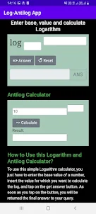 Logarithm & Antilog Calculator