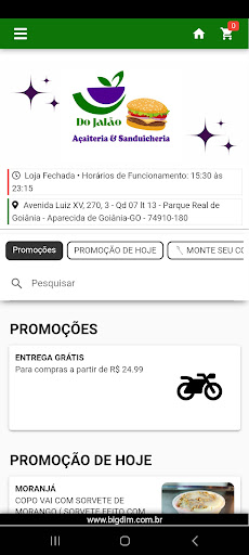 Android application Do Jalão Açaiteria & Sanduiche screenshort